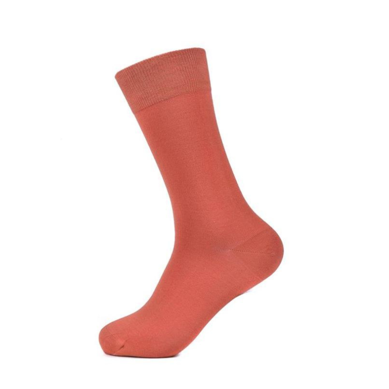 CALCETIN LISO ALGODON NARANJA