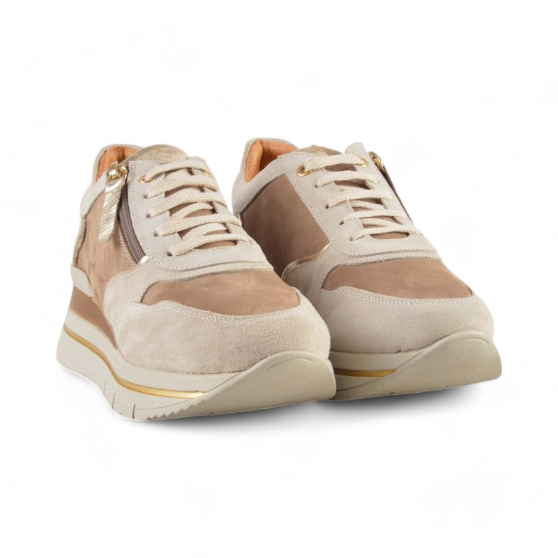 SNEAKER CUÑA CREMALLERA BEIGE SS24-11