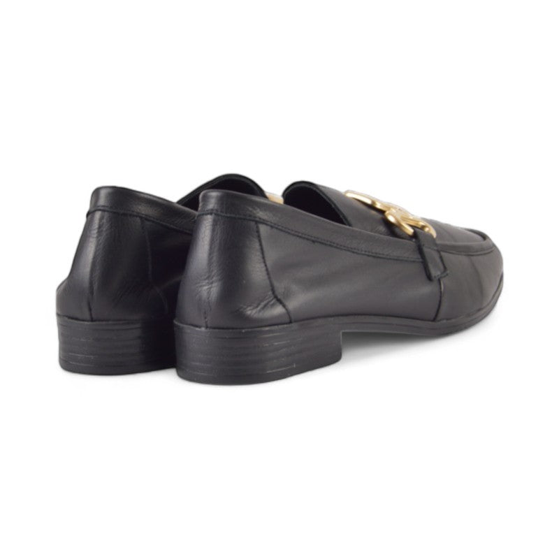 MOCASIN PIEL BORDON NEGRO 24650