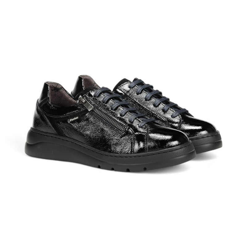 CASUAL CREMALLERA CHAROL NEGRO F1666