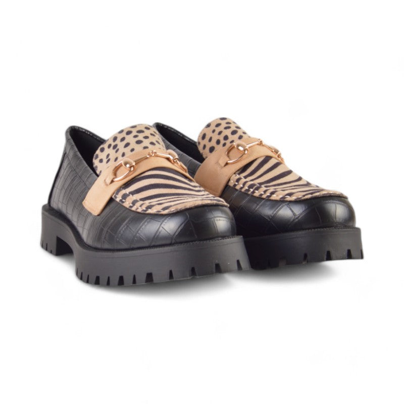 MOCASIN ANIMAL PRINT NEGRO 459G72624