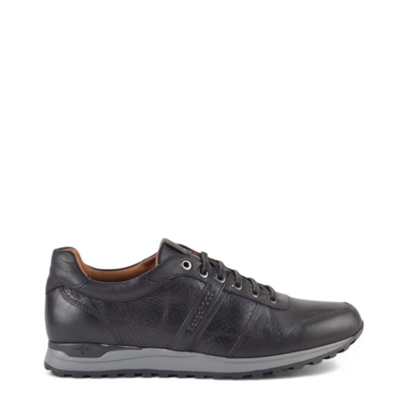 SNEAKER CORDON PIEL NEGRO 641