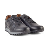 SNEAKER CORDON PIEL NEGRO 641