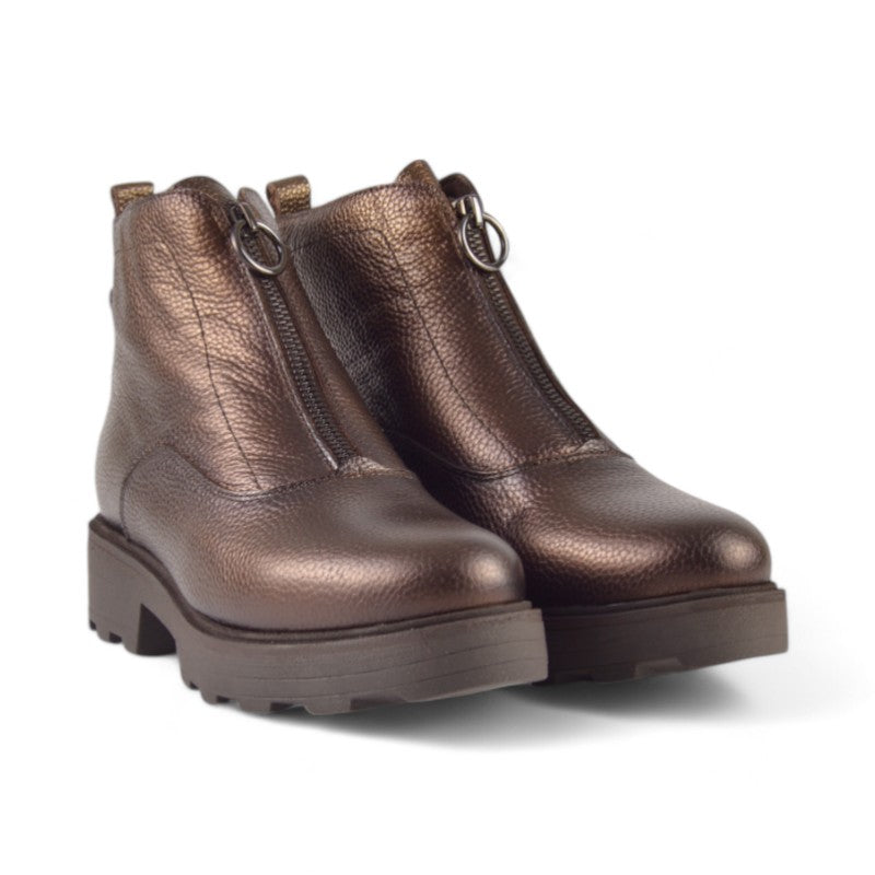 BOTIN CREMALLERA METAL BRONCE