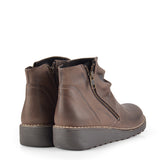 BOTIN CUÑA ARRUGA CREMALLERA TAUPE 6432