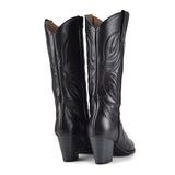 BOTA CAMPERA BORDADA NEGRO 6100