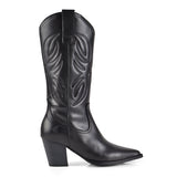 BOTA CAMPERA BORDADA NEGRO 6100