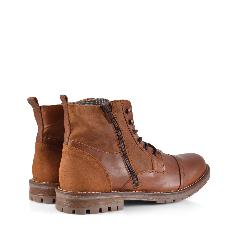 BOTIN CORDONES CUERO 3372