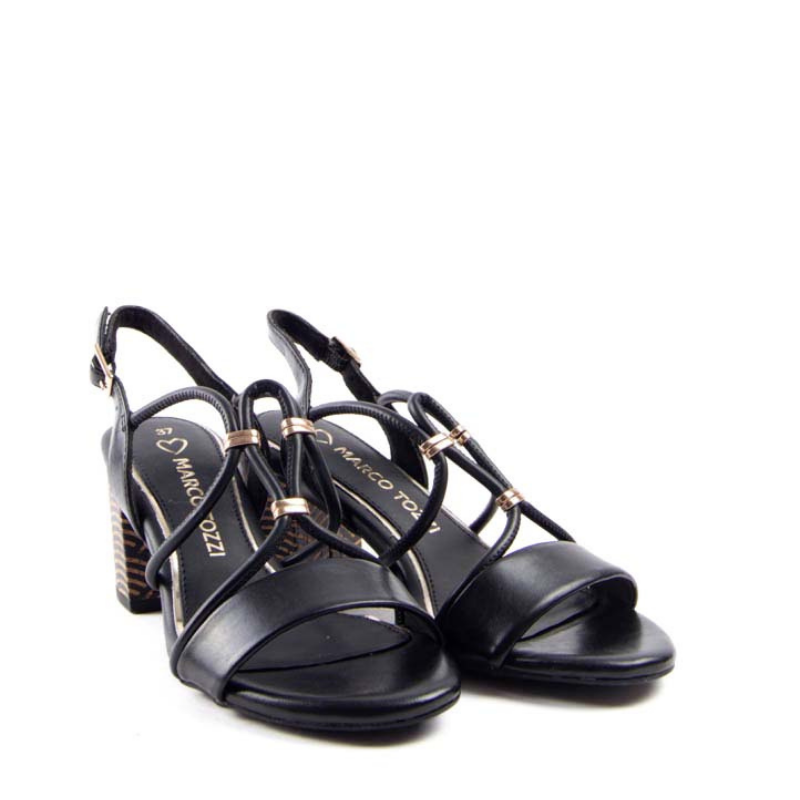 SANDALIA TACON DIBUJO NEGRO 28311