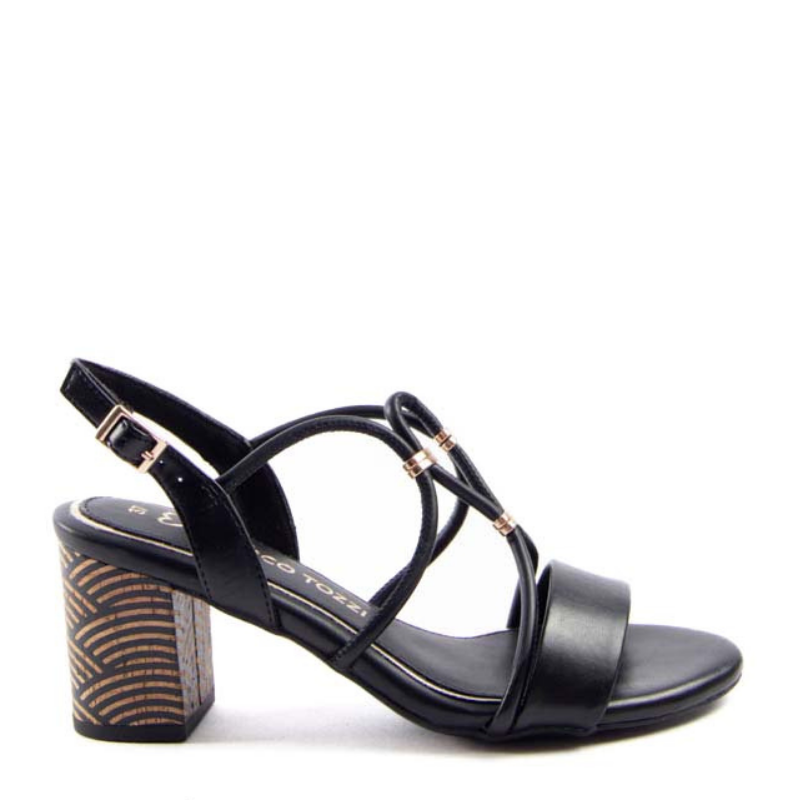 SANDALIA TACON DIBUJO NEGRO 28311