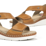 SANDALIA VELCROS CUÑA CUERO F2137