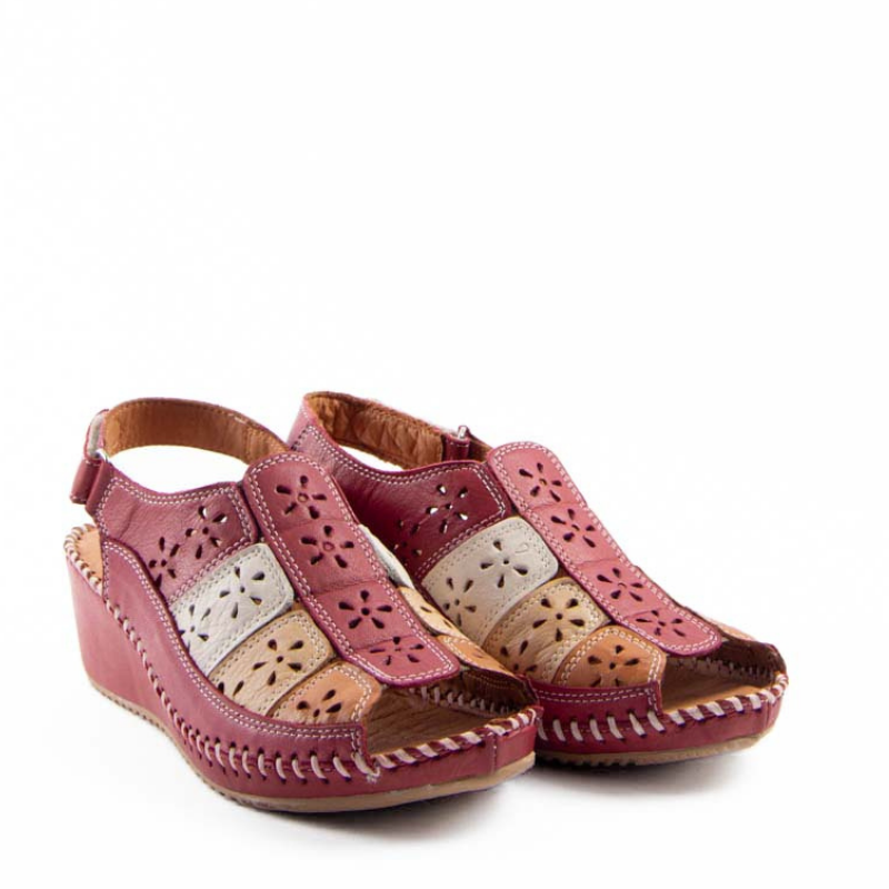 SANDALIA ABOTINADA COMBI BURDEOS 793-60