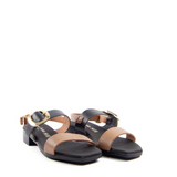 SANDALIA DOBLE TIRA HEBILLA NEGRO 5609