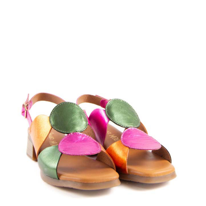 SANDALIA CIRCULOS MULTI FUXIA 2684