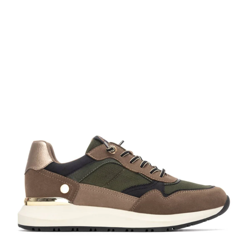SNEAKER CORDON COMBI KAKI 144206