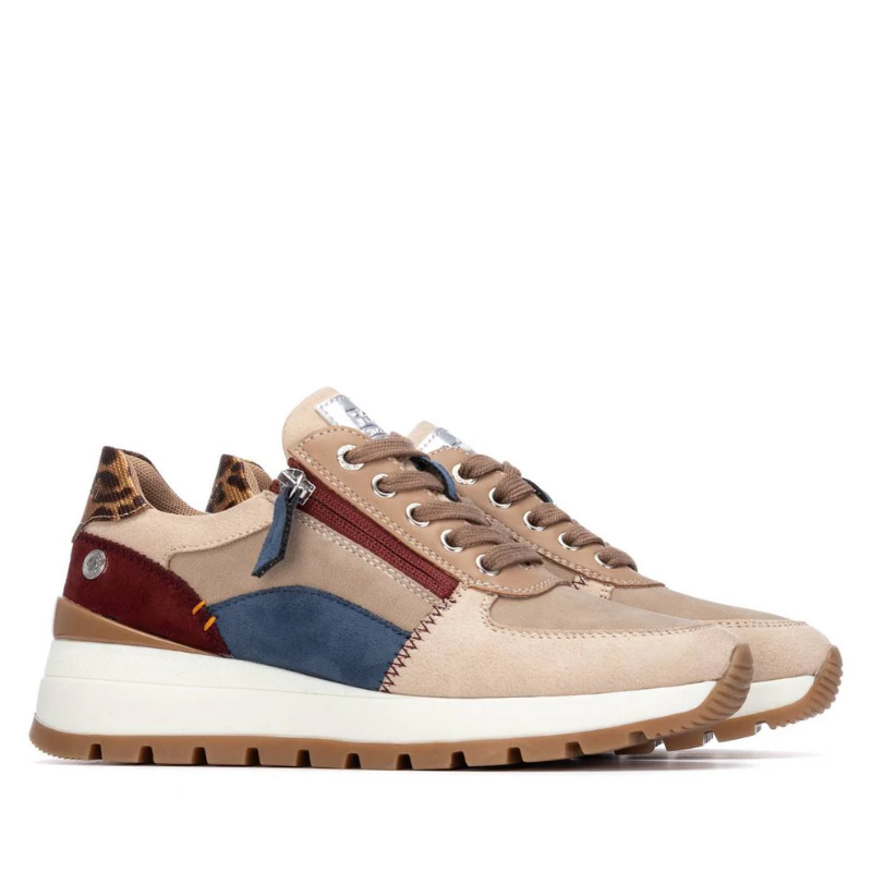 SNEAKER CREMALLERA PIEZAS BEIGE 173243