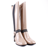BOTA ALTA ELASTICO TRINCHA BEIGE 85505B