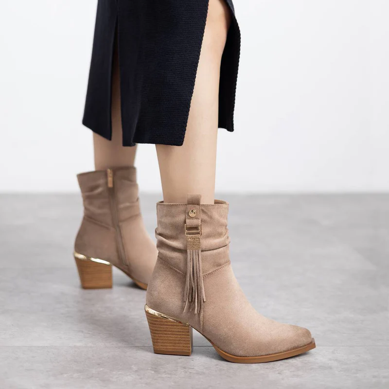 BOTIN CAMPERO FLECOS CAMEL 144461