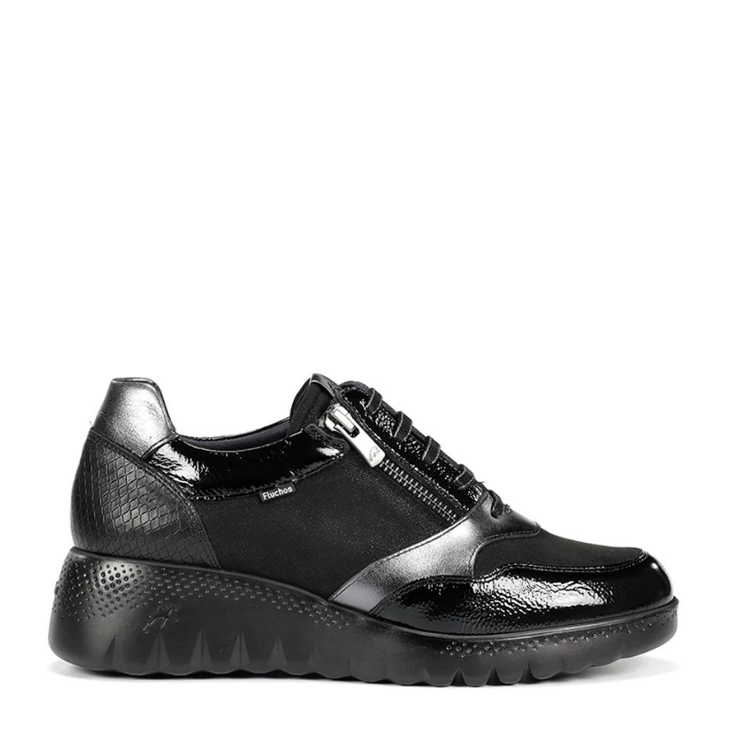 CASUAL CUÑA ELASTICOS NEGRO F2248