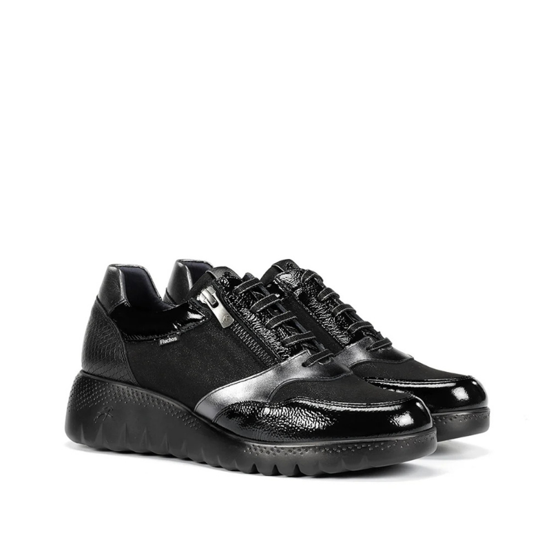 CASUAL CUÑA ELASTICOS NEGRO F2248
