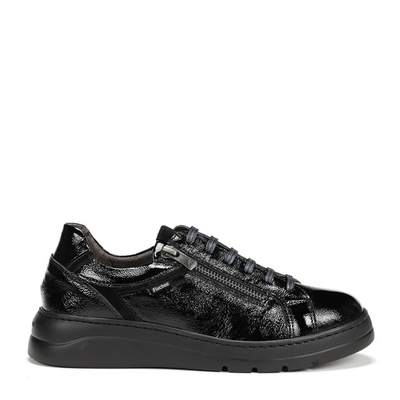 CASUAL CREMALLERA CHAROL NEGRO F1666