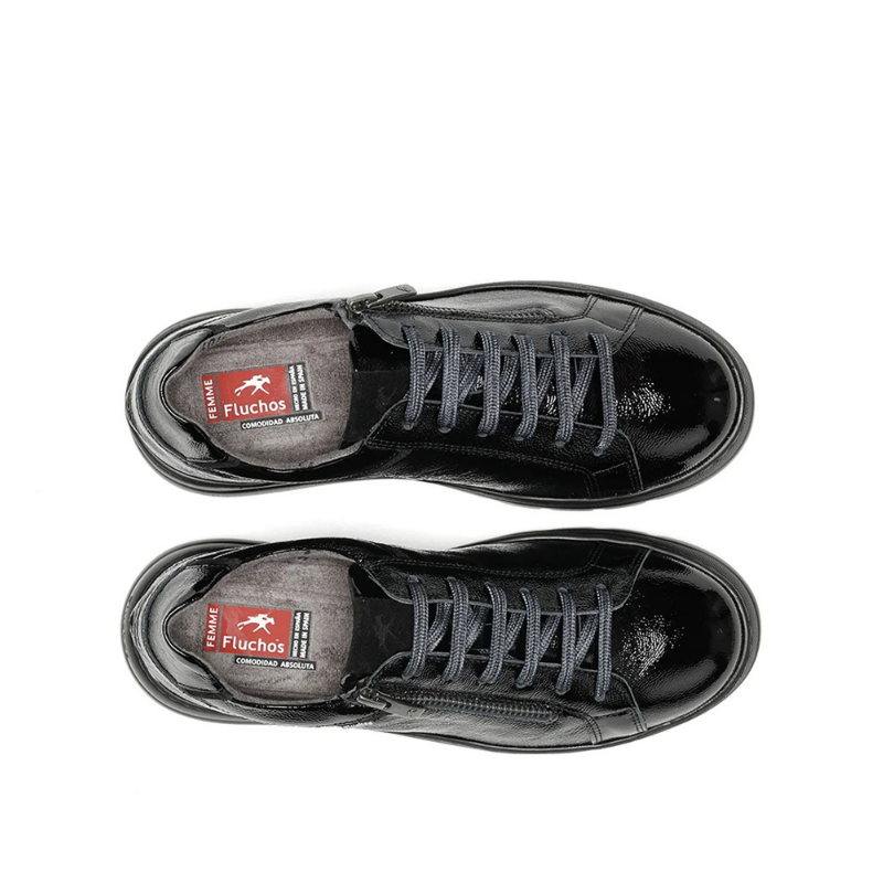CASUAL CREMALLERA CHAROL NEGRO F1666