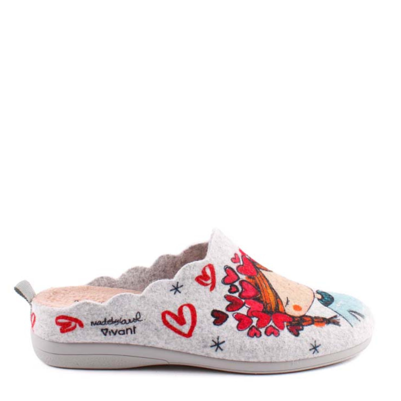 ZAPATILLA CASA AMOR GRIS ILC2522013F