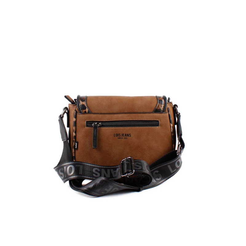 BANDOLERA SOLAPA LEOPARDO MARRON