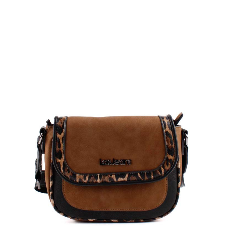 BANDOLERA SOLAPA LEOPARDO MARRON
