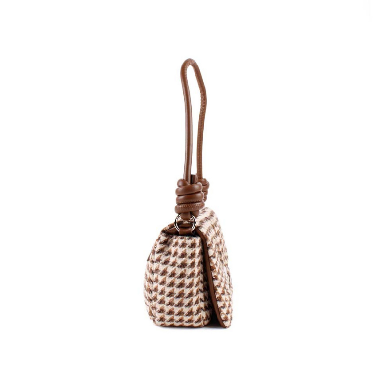 BOLSO PATA GALLO MARRON