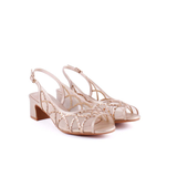 SANDALIA REJILLA STRASS TAUPE C-507