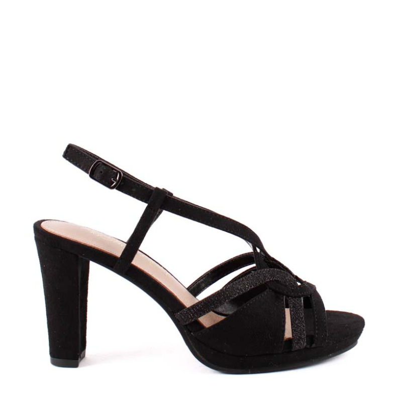 SANDALIA TIRAS COGIDA NEGRO C-529