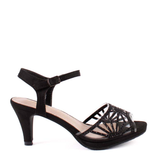 SANDALIA PALA VINILO STRASS NEGRO C-407