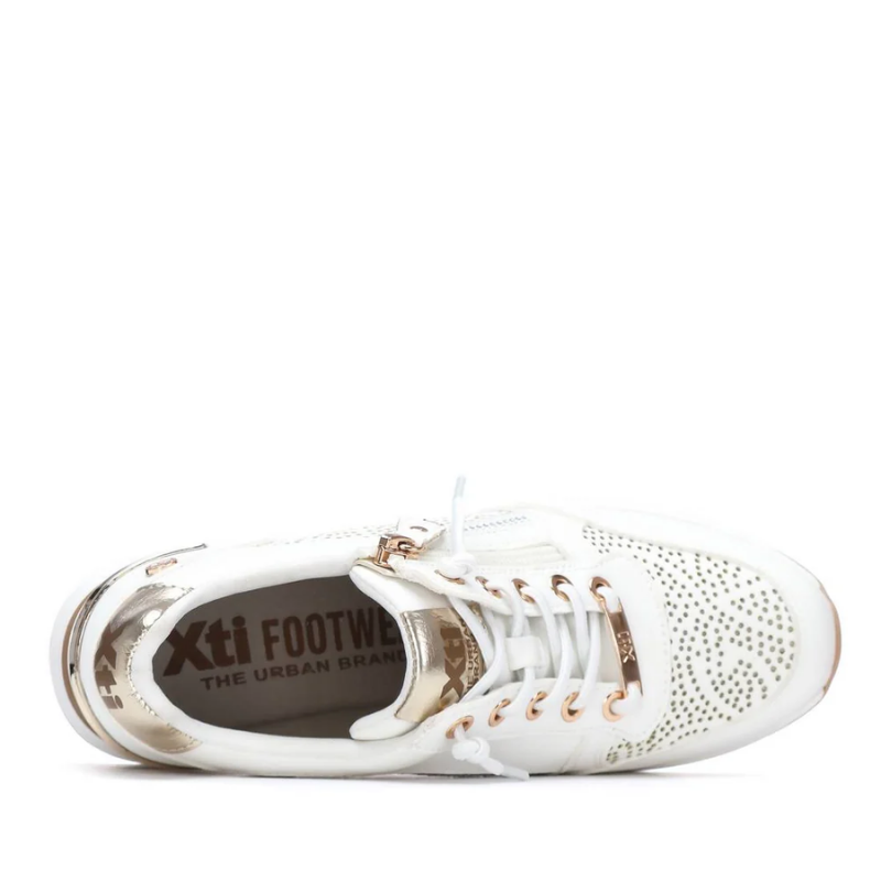 SNEAKER CUÑA STRASS BLANCO 145102