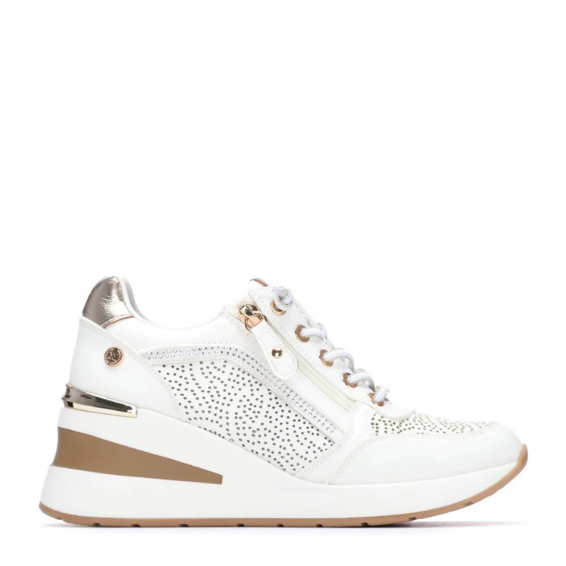 SNEAKER CUÑA STRASS BLANCO 145102