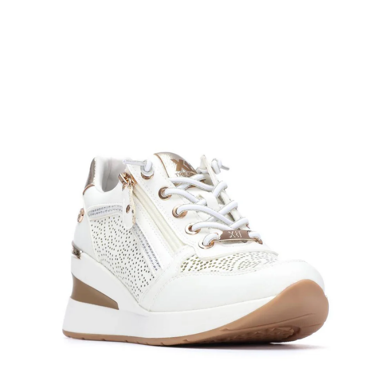 SNEAKER CUÑA STRASS BLANCO 145102