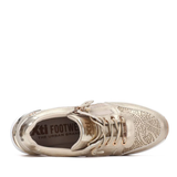 SNEAKER CUÑA STRASS ORO 145102