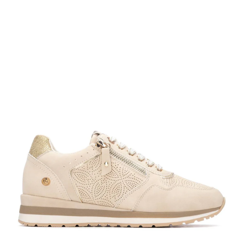 SNEAKER PICADOS CREMALLERA BEIGE 145163