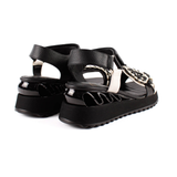 SANDALIA CUÑA CUERDA NEGRO 85800A