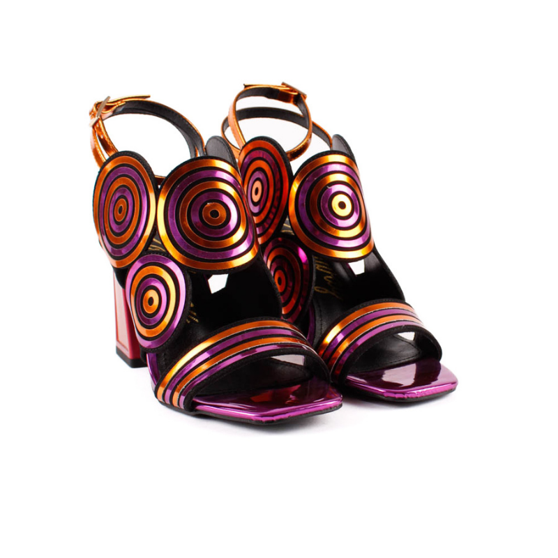 SANDALIA CIRCULOS NARANJA 85837E