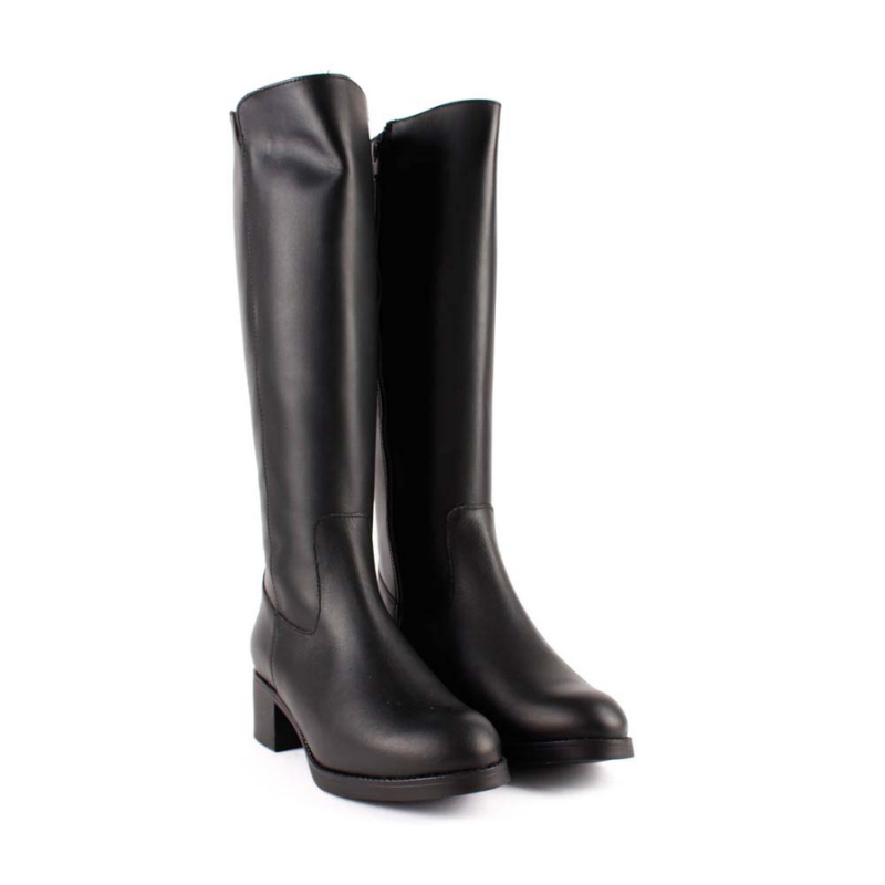 BOTA ALTA PIEL NEGRO