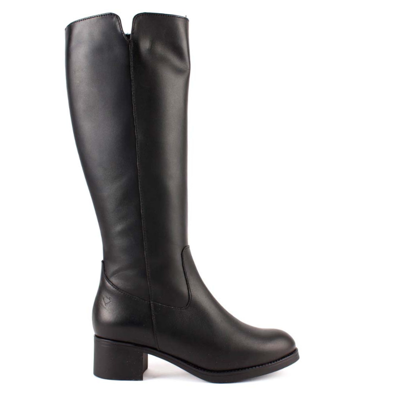 BOTA ALTA PIEL NEGRO