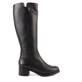 BOTA ALTA PIEL NEGRO