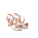 SANDALIA TIRAS CRUZADAS PLATA 2432A