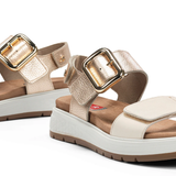 SANDALIA HEBILLA PLATINO F2166