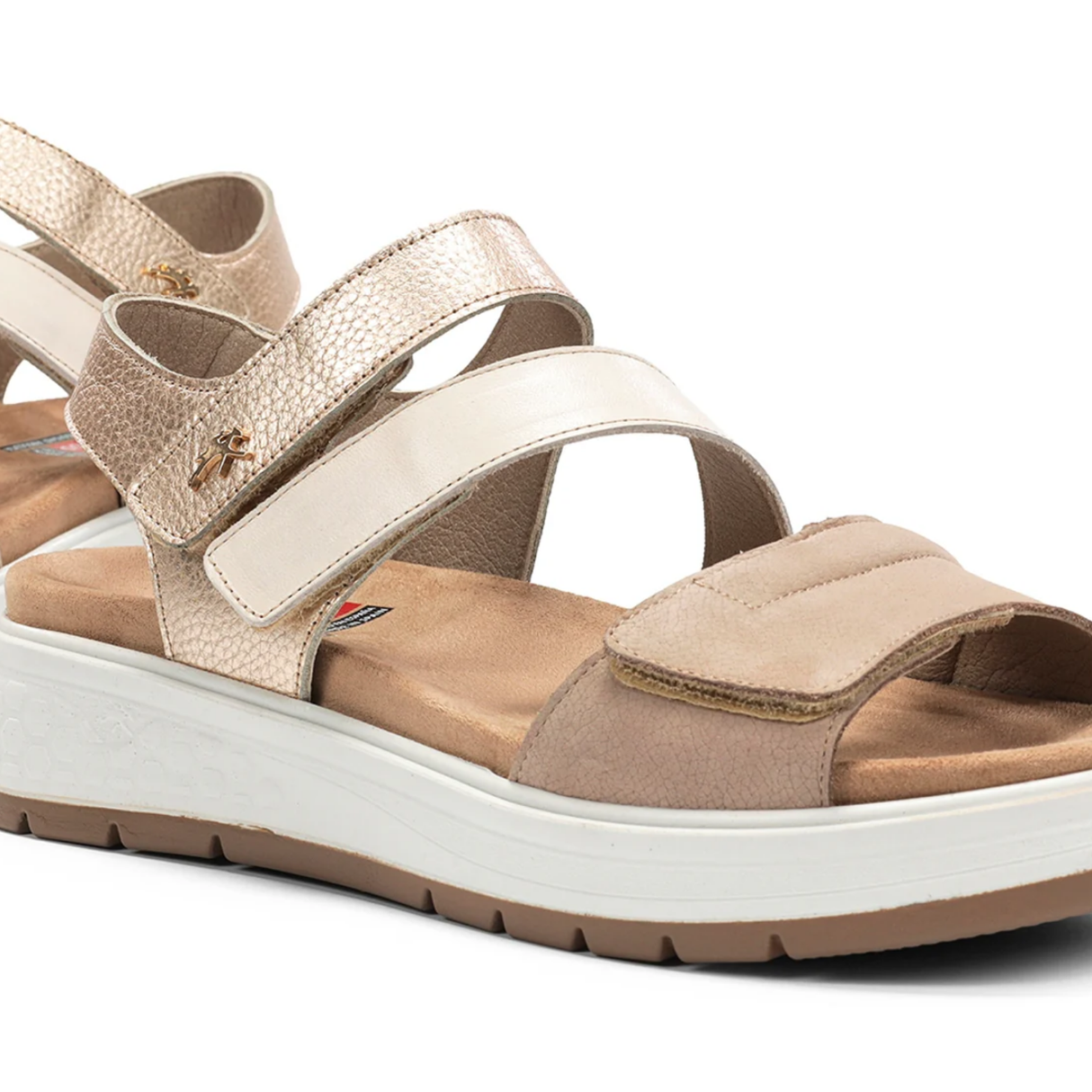 SANDALIA VELCROS TAUPE F2165