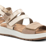 SANDALIA VELCROS TAUPE F2165