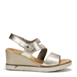 SANDALIA VELCRO CUÑA PLATINO F1973