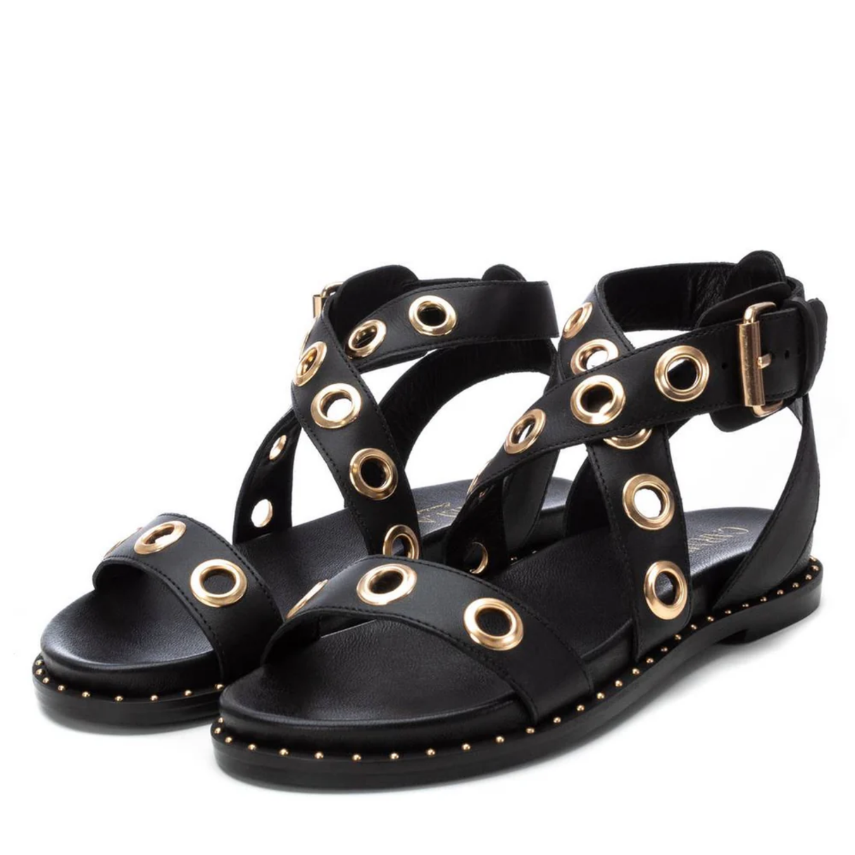 SANDALIA OJETES NEGRO 162389