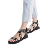 SANDALIA OJETES NEGRO 162389